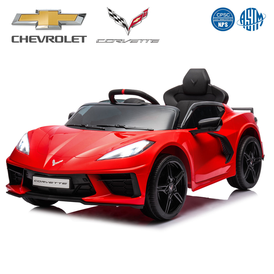 kids-ride-on-car-bluetooth-3-speeds-remote-control-12v-4-5ah-front-view-red