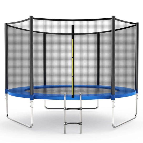trampoline-jump-10ft-loading-600lbs-safe-enclosure-net-outdoor-front-view