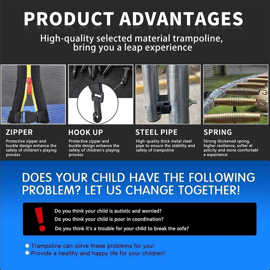 trampoline-jump-10ft-loading-600lbs-safe-enclosure-net-outdoor-product-advantages