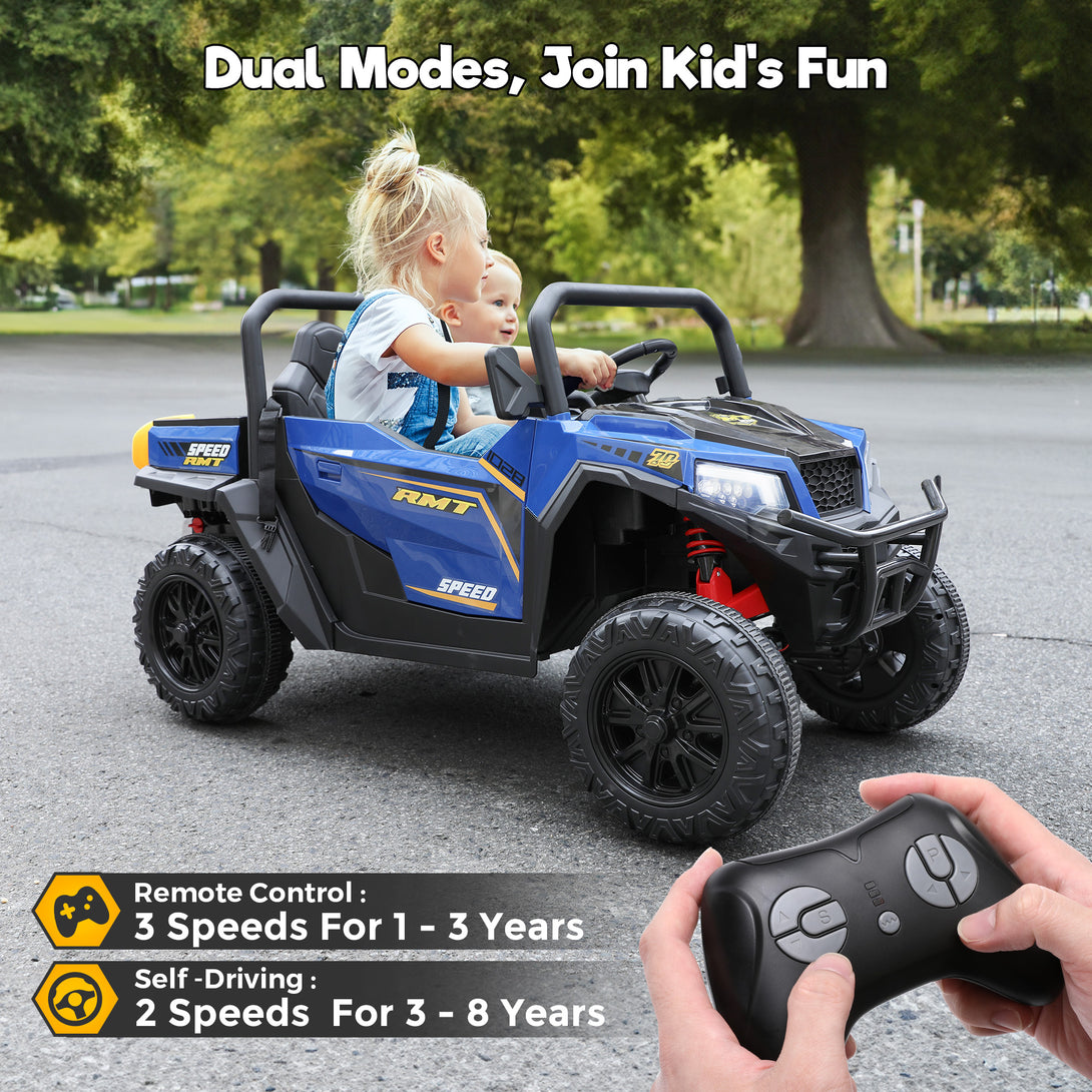 kids-ride-on-car-2-seater-electric-toys-bluetooth-remote-control-24v-dual-modes